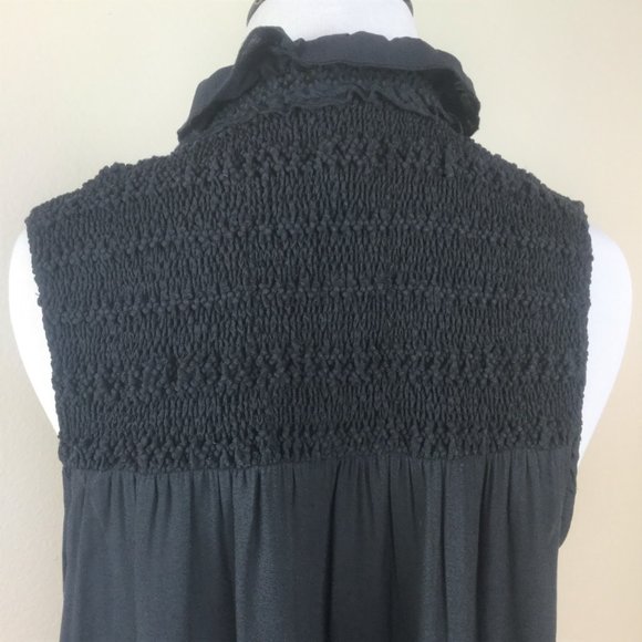 Free People Black Ruffle Me Up Top xs - Picture 8 of 10